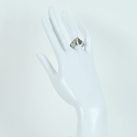 【中古】 菊池伊佐子 K18WG TOURMALINE RING トルマリンリング T2.17ct G 0.14ct 0.06ct 9.6g #15