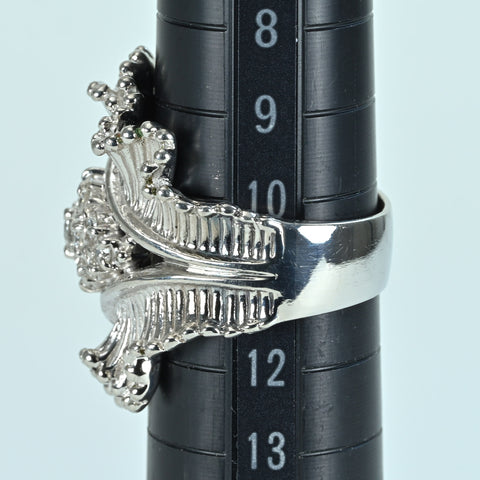 【中古】PT900 DIAMOND RING ダイヤモンドリング D0.16ct D0.44ct 20.9g #11.5