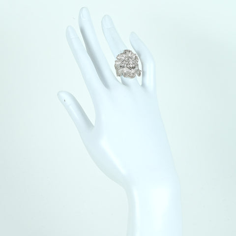 【中古】PT900 DIAMOND RING ダイヤモンドリング D0.16ct D0.44ct 20.9g #11.5