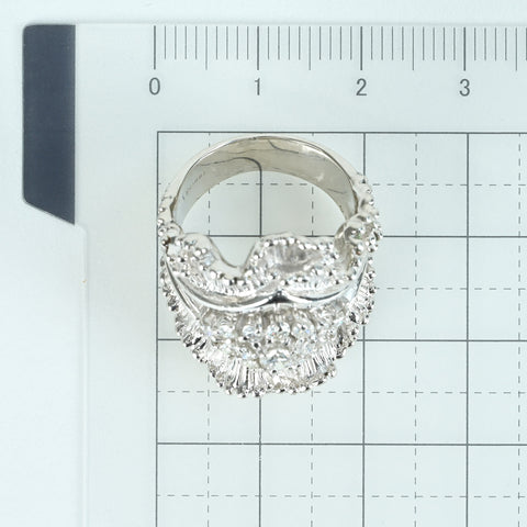 【中古】PT900 DIAMOND RING ダイヤモンドリング D0.16ct D0.44ct 20.9g #11.5