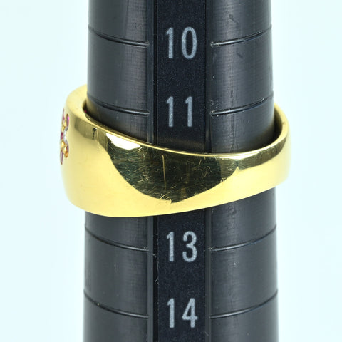 【中古】K18YG RUBY RING ルビーリング R0.43ct D0.15ct 6.5g #12
