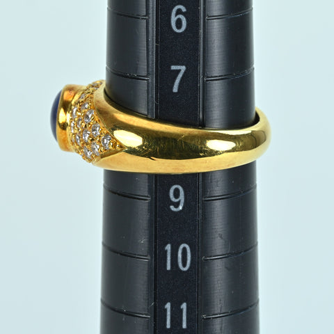 【中古】K18YG STAR SAPPHIRE RING スターサファイアリング SS1.49ct D0.4 4ct 7.7g #8