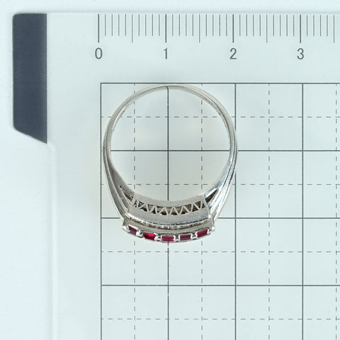 【中古】PT900 RUBY RING ルビーリング R0.72ct D0.35ct 5.9g #14