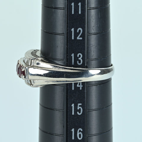 【中古】PT900 RUBY RING ルビーリング R0.72ct D0.35ct 5.9g #14