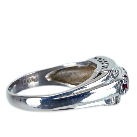 【中古】PT900 RUBY RING ルビーリング R0.72ct D0.35ct 5.9g #14
