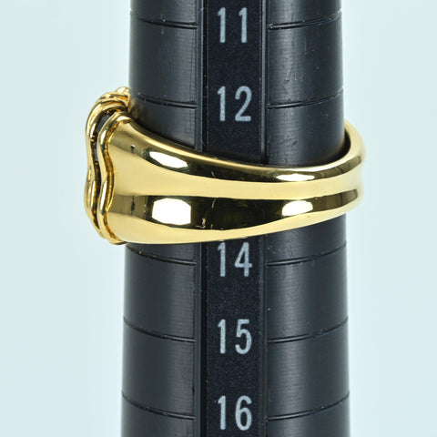 【中古】K18YG/PT900 MULTI STONES RING ルビー・サファイア・エメラルドリング R0.66ct S0.56ct E0.22ct D0.15ct 8.3g #13.5