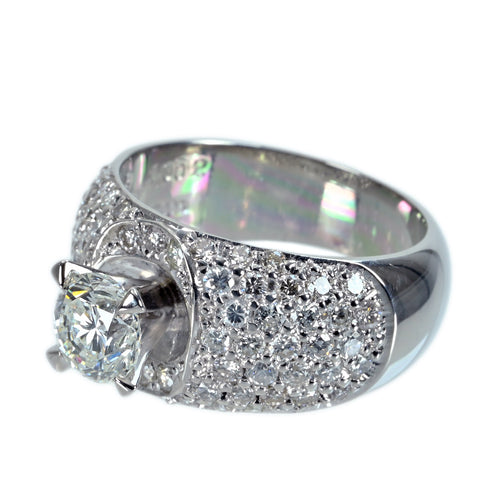 【中古】PT900 DIAMOND RING ダイヤモンドリング 1.002ct Iカラー SI2クラス D1.005ct CGL鑑定書 12.1g #12
