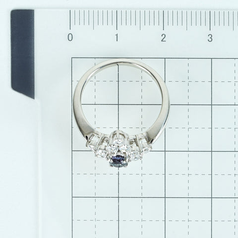 【中古】MIKIMOTO ミキモト PT950 ALEXANDRITE RING アレキサンドライトリング A0.42ct D0.62ct 6.1g #15 ONE PRICE
