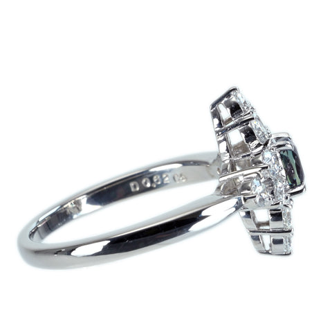 【中古】MIKIMOTO ミキモト PT950 ALEXANDRITE RING アレキサンドライトリング A0.42ct D0.62ct 6.1g #15 ONE PRICE