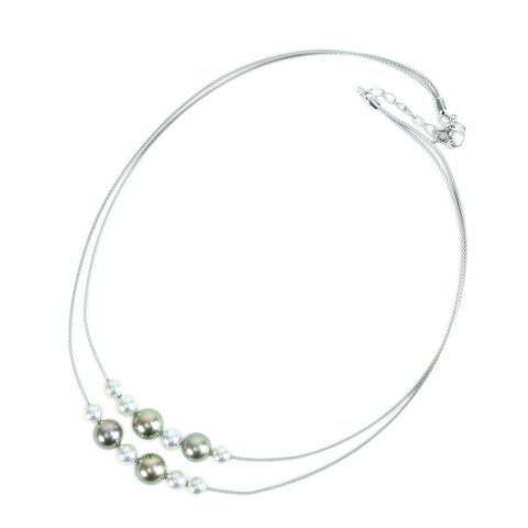 【中古】MIKIMOTO ミキモト K18WG PEARL NECKLACE パールペンダントネックレス P5.5-9.2mm 15.1g ONE PRICE