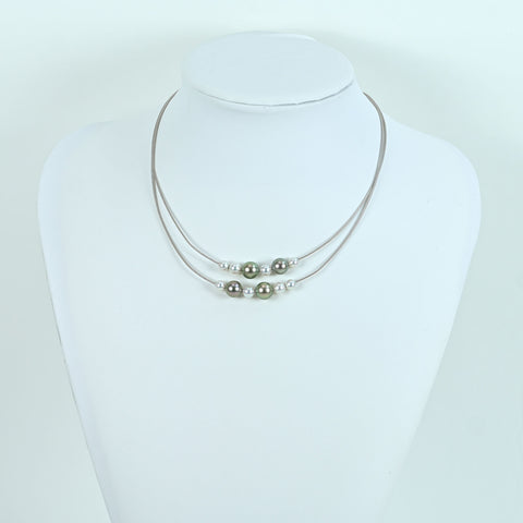 【中古】MIKIMOTO ミキモト K18WG PEARL NECKLACE パールペンダントネックレス P5.5-9.2mm 15.1g ONE PRICE