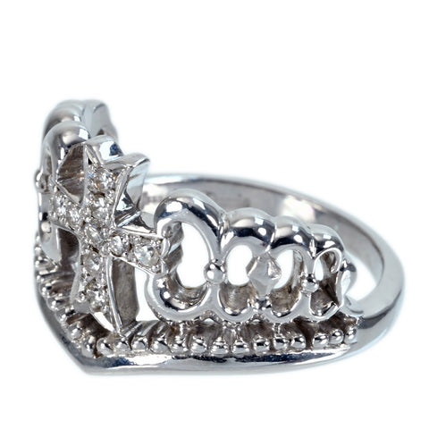 【中古】JUSTIN DAVIS ジャスティン・デイビス K18WG DIAMOND RING ダイヤモンドリング D0.15ct 8.2g ONE PRICE