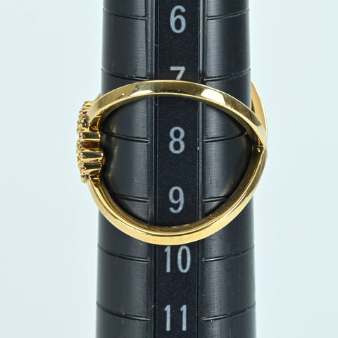 【中古】GUCCIグッチ K18YG DIAMOND RING ランニングダイヤモンドリング 4.7g #8 ONE PRICE