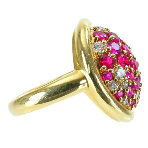 [Pre-owned] K18 RUBY Ruby Ring R1.77ct D0.82ct 12.0g #13 