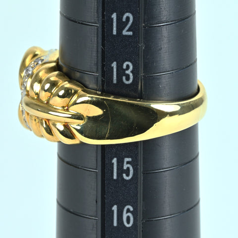 Pre-owned K18 RUBY Ruby Ring, R1.024ct, D0.12ct, CGL Sorting, 9.6g, #14 