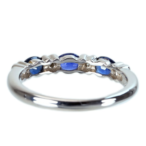 【中古】K18WG SAPPHIRE RING サファイアリング S0.75ct D0.05ct 2.6g #10