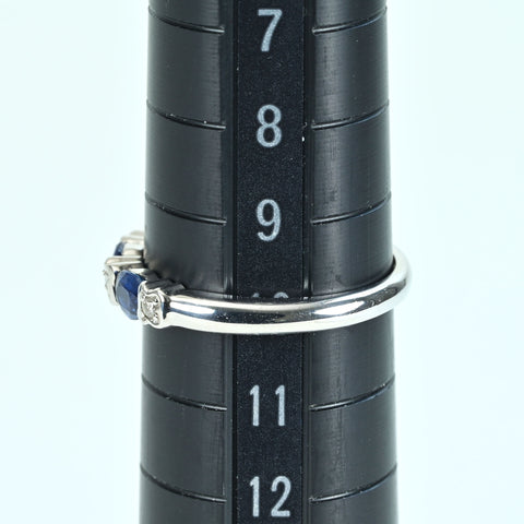 【中古】K18WG SAPPHIRE RING サファイアリング S0.75ct D0.05ct 2.6g #10