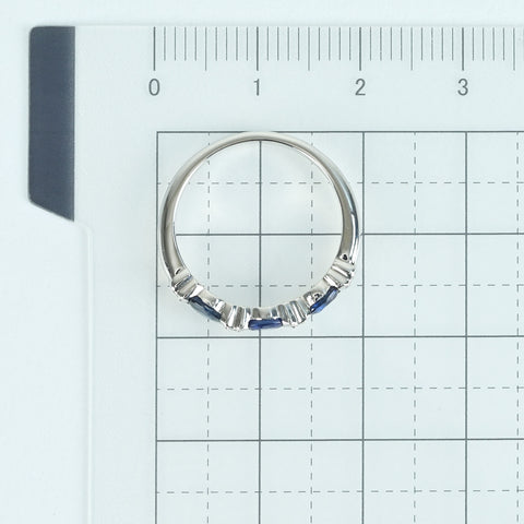 【中古】K18WG SAPPHIRE RING サファイアリング S0.75ct D0.05ct 2.6g #10