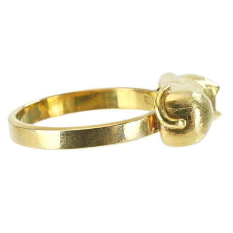 【中古】K18YG ダイヤモンドリング  ネコ RING 5.1g #12.5