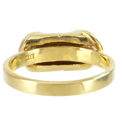 【中古】K18YG ダイヤモンドリング  ネコ RING 5.1g #12.5