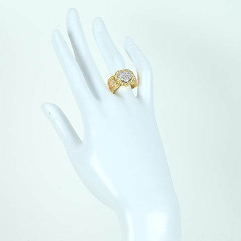 [Used] K18YG/PT900 DIAMOND RING D1.00ct 11.8g #13 