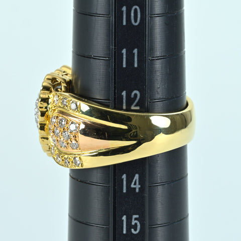 [Used] K18YG/PT900 DIAMOND RING D1.00ct 11.8g #13 