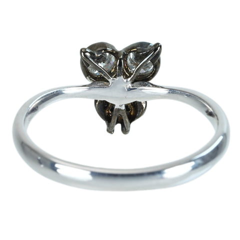 【中古】K18WG DIAMOND カラーレス＆ブラックダイヤモンドリング D0.26ct 2.2g #11.5