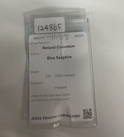 【中古】K18YG SAPPHIRE RING サファイアリング S2.79ct D0.50ct ソーティング 9.0g #11