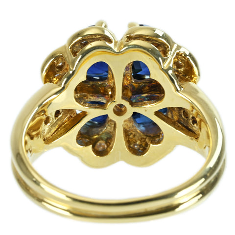 【中古】K18YG SAPPHIRE RING サファイアリング S2.79ct D0.50ct ソーティング 9.0g #11