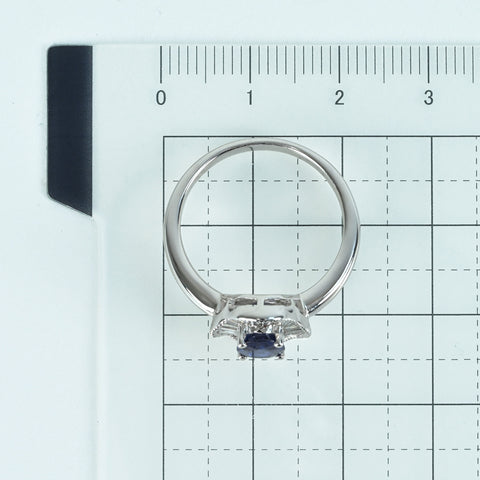 【中古】 K18WG SAPPHIRE RING サファイアリング S1.04ct D0.25ct CGLソーティング 4.8g #16