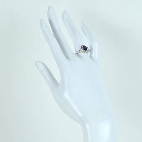 【中古】 K18WG SAPPHIRE RING サファイアリング S1.04ct D0.25ct CGLソーティング 4.8g #16