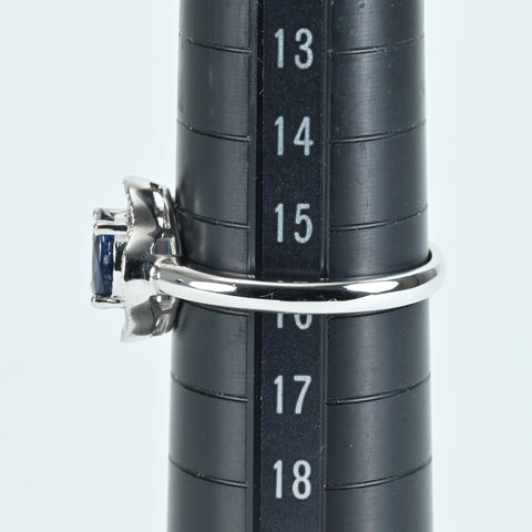 【中古】 K18WG SAPPHIRE RING サファイアリング S1.04ct D0.25ct CGLソーティング 4.8g #16