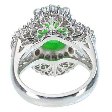 【中古】三越 PT900 JADEITE RING ヒスイリング J3.74ct D1.92ct GRJソーティング 12.6g #8