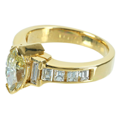 [Pre-owned] 18K Yellow Gold Diamond Ring, 1.01ct, D0.79ct, 5.7g, #10 