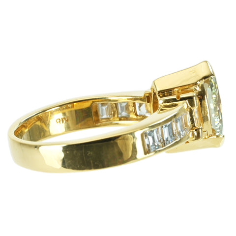 [Pre-owned] 18K Yellow Gold Diamond Ring, 1.01ct, D0.79ct, 5.7g, #10 