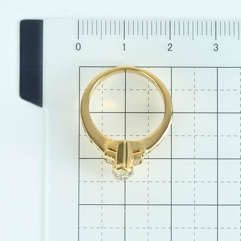 [Pre-owned] 18K Yellow Gold Diamond Ring, 1.01ct, D0.79ct, 5.7g, #10 
