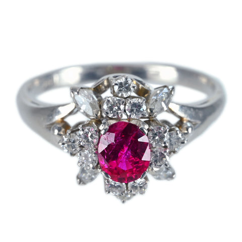 【中古】PM RUBY RING プラチナ ルビーリング R0.58ct CGLソーティング 4.5g #10.5
