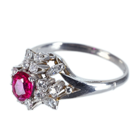 【中古】PM RUBY RING プラチナ ルビーリング R0.58ct CGLソーティング 4.5g #10.5