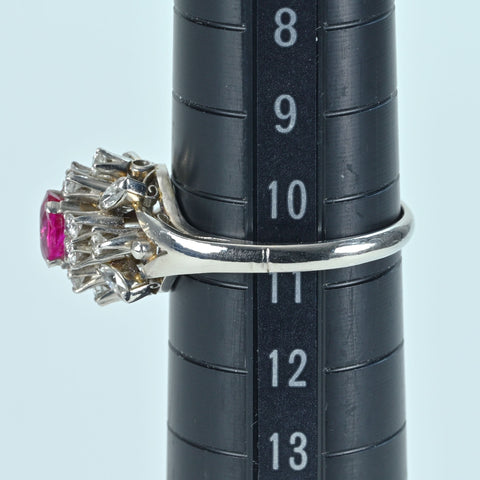 【中古】PM RUBY RING プラチナ ルビーリング R0.58ct CGLソーティング 4.5g #10.5