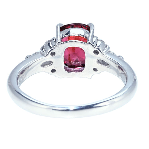 【中古】PT900 SPINEL RING スピネルリング SP2.204ct D0.31ct CGLソーティング 6.1g #12