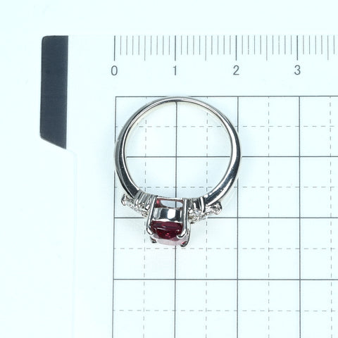 【中古】PT900 SPINEL RING スピネルリング SP2.204ct D0.31ct CGLソーティング 6.1g #12