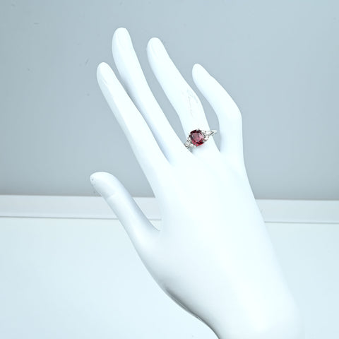 【中古】PT900 SPINEL RING スピネルリング SP2.204ct D0.31ct CGLソーティング 6.1g #12