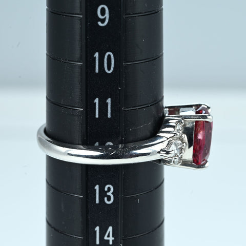 【中古】PT900 SPINEL RING スピネルリング SP2.204ct D0.31ct CGLソーティング 6.1g #12