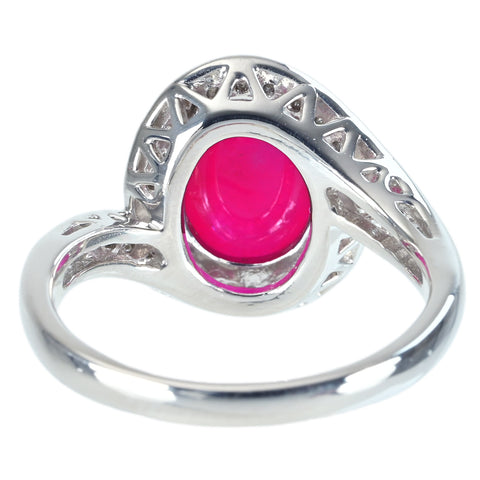 [Used] PT900 RUBY Ruby Ring R4.09ct D0.21ct 8.6g #16 