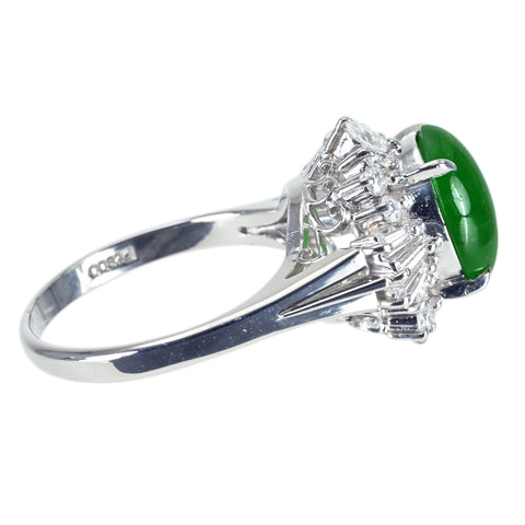 【中古】 PT900 JADEITEヒスイリング RING D0.69ct 7.6g #13