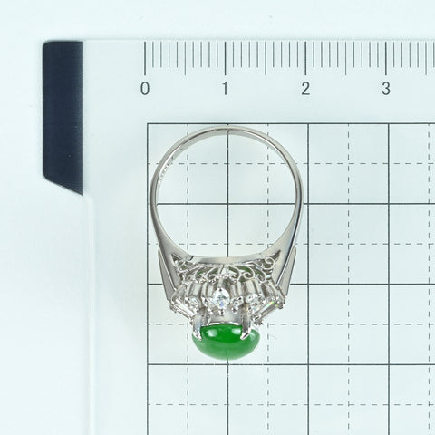 【中古】 PT900 JADEITEヒスイリング RING D0.69ct 7.6g #13
