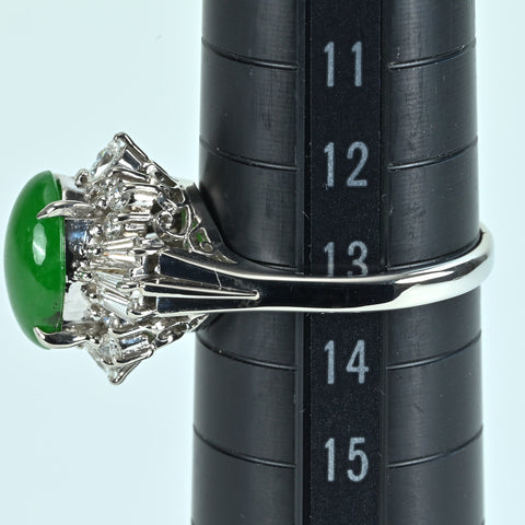 【中古】 PT900 JADEITEヒスイリング RING D0.69ct 7.6g #13