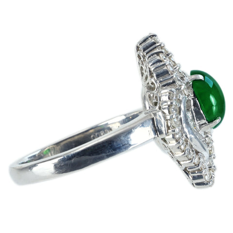 【中古】PT900 JADEITE RING ヒスイリング J2.117ct D1.65ct ソーティング 15.0g #19.5