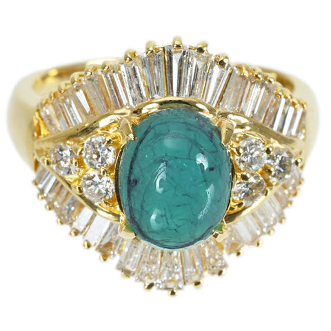【中古】K18YG PARAIBA TOURMALINE RING パライバトルマリンリング PT2.614ct D1.49ct ソーティング 8.3g # 12