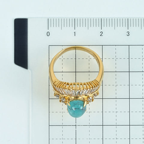 【中古】K18YG PARAIBA TOURMALINE RING パライバトルマリンリング PT2.614ct D1.49ct ソーティング 8.3g # 12